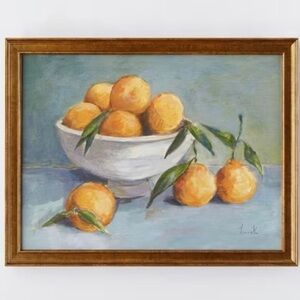 Citrus Harvest Framed Wall Canvas Gold 18” x 14” - Threshold™ Studio McGee